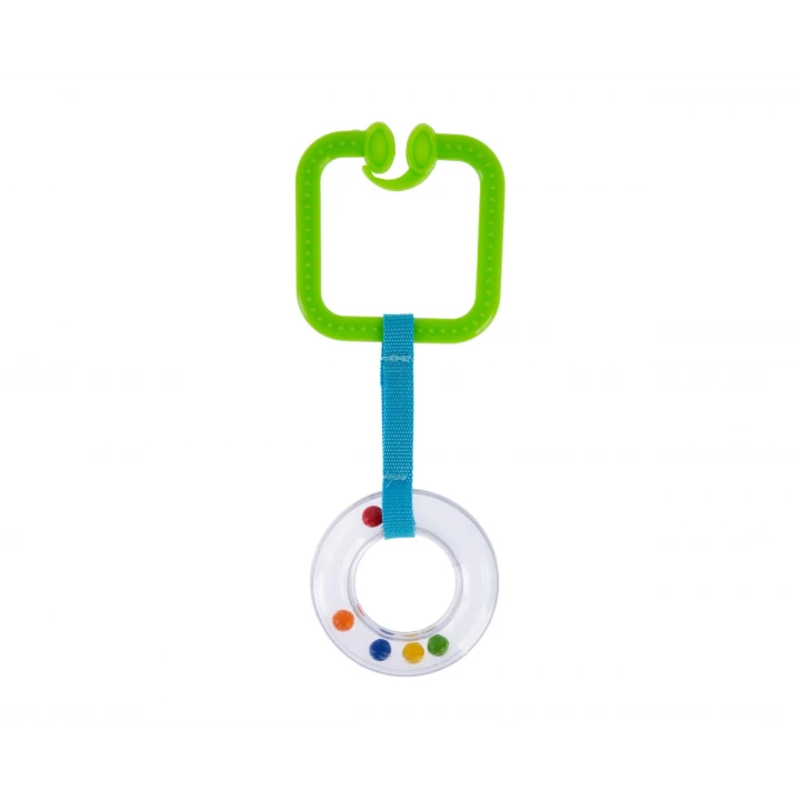Babyjem Pusete Asılabilir Kare Sesli Çıngırak Yeşil