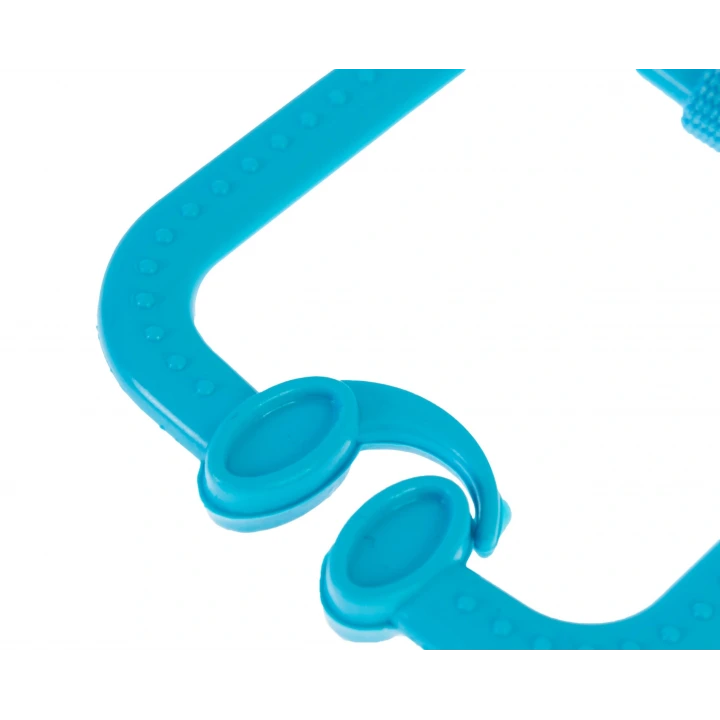 Çıngıraklı Puset Halkası Mavi Kare