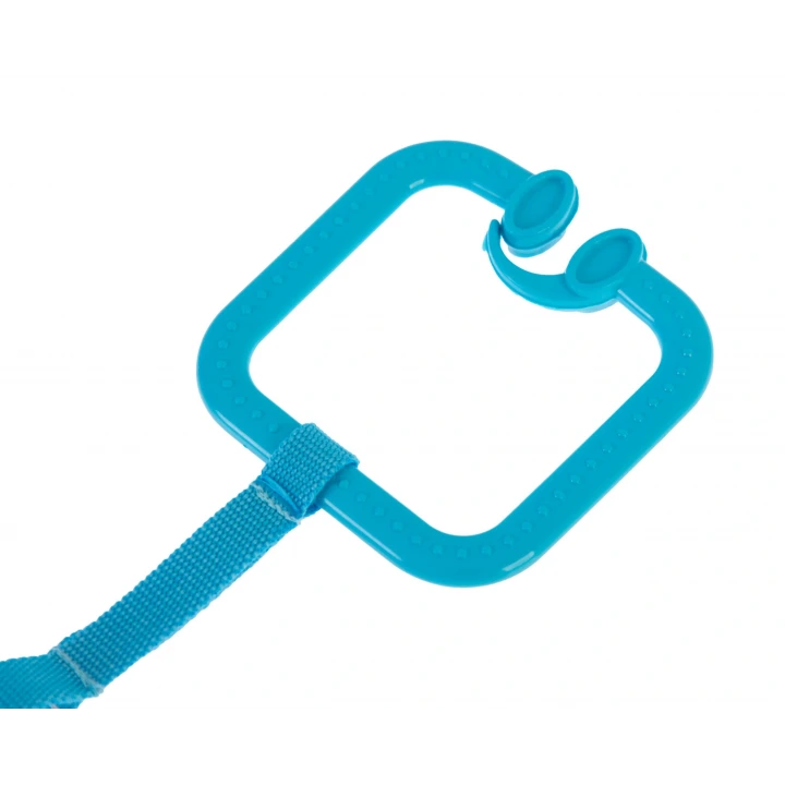 Çıngıraklı Puset Halkası Mavi Kare