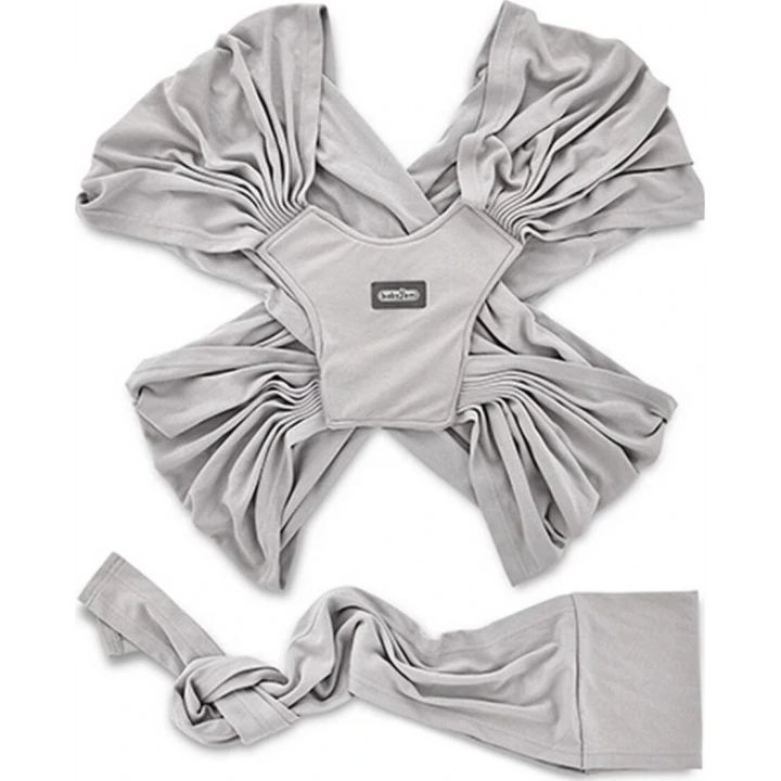 Babyjem Bel Destekli Terletmez Sling Anakucağı Bebek Taşıma Örtüsü Gri