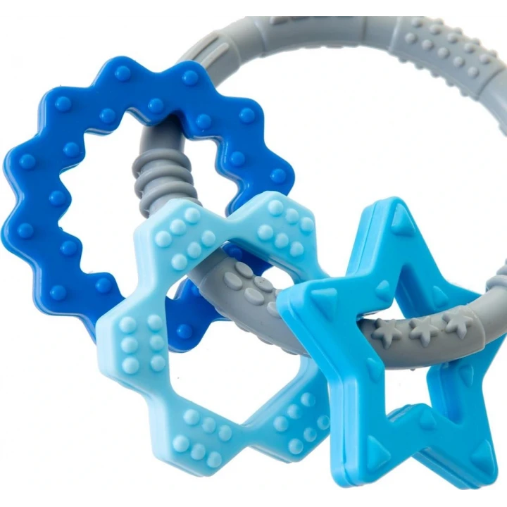 Babyjem Silikon Halka Diş Kaşıyıcı Mavi