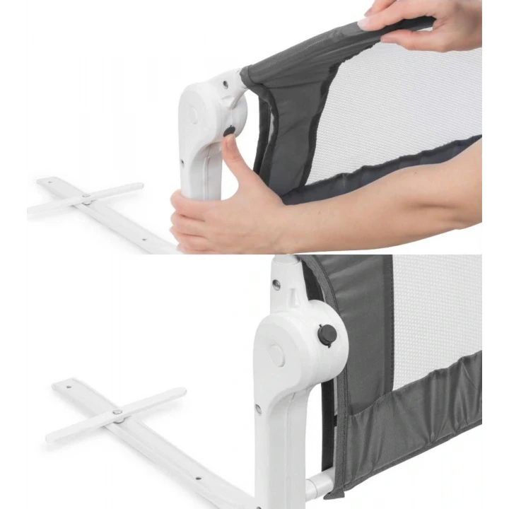 Babyjem Yatak Bariyeri Gri-beyaz Biyeli 120x50 cm