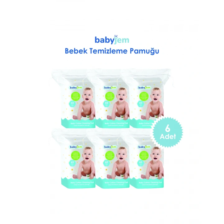 Babyjem Ultra Hassas Bebek Temizleme Pamuğu 6lı Fırsat Paketi (360 Adet)
