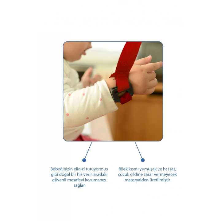 Babyjem Çocuk Yürüme Yardımcısı Güvenlik Kemeri Kırmızı