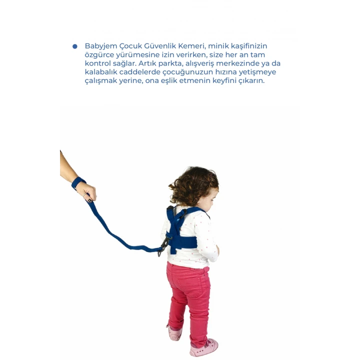 Babyjem Çocuk Yürüme Yardımcısı Güvenlik Kemeri Mavi