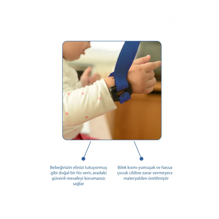 Babyjem Çocuk Yürüme Yardımcısı Güvenlik Kemeri Mavi