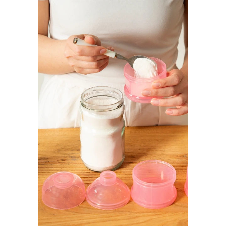Babyjem Katlı Toz Mama Kabı Pembe