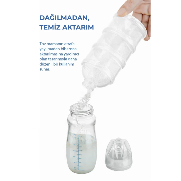 Babyjem Katlı Toz Mama Kabı Beyaz
