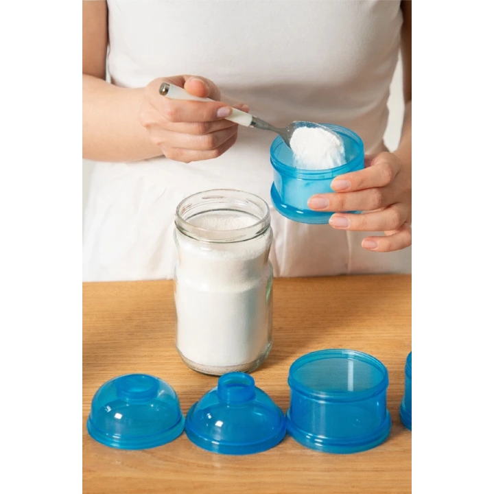 Babyjem Mavi Katlı Toz Mama Kabı