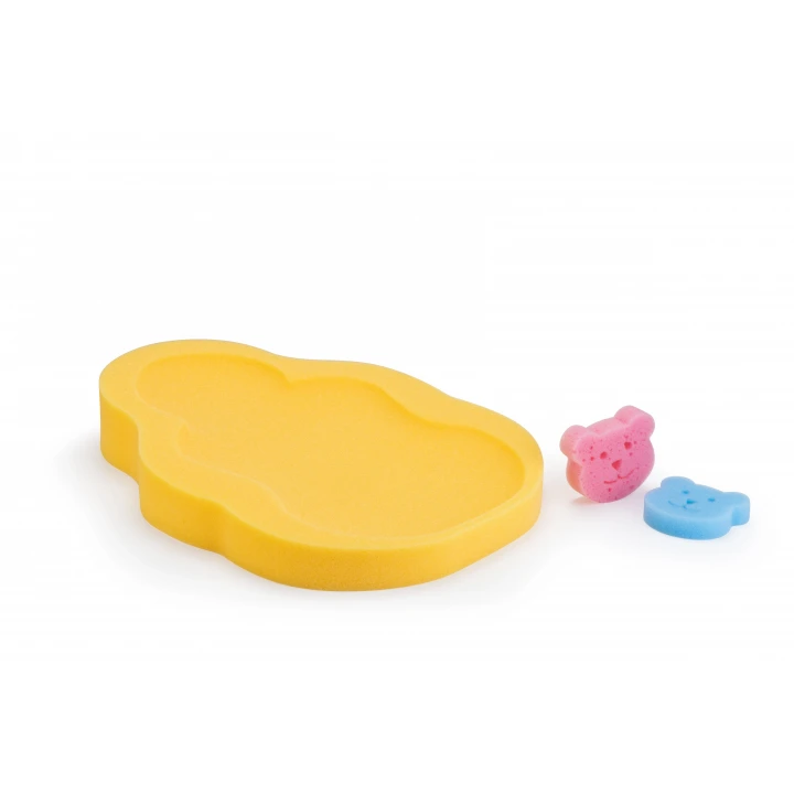 Babyjem Bebek Küvet İçi Sünger + Yıkama Süngeri Sarı