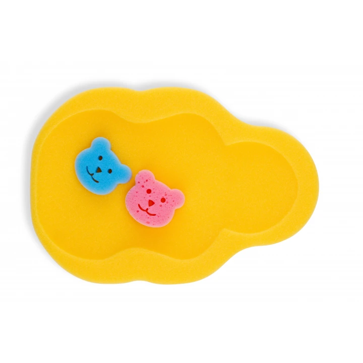 Babyjem Bebek Küvet İçi Sünger + Yıkama Süngeri Sarı