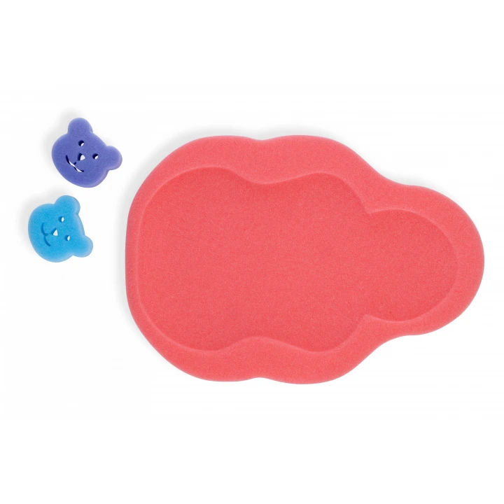 Babyjem Bebek Küvet İçi Sünger + Yıkama Süngeri Kırmızı