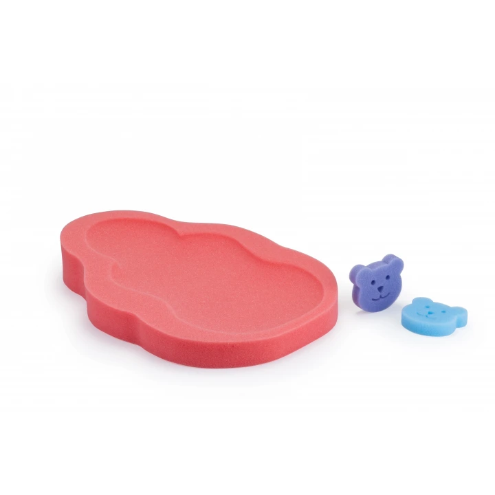 Babyjem Bebek Küvet İçi Sünger + Yıkama Süngeri Kırmızı