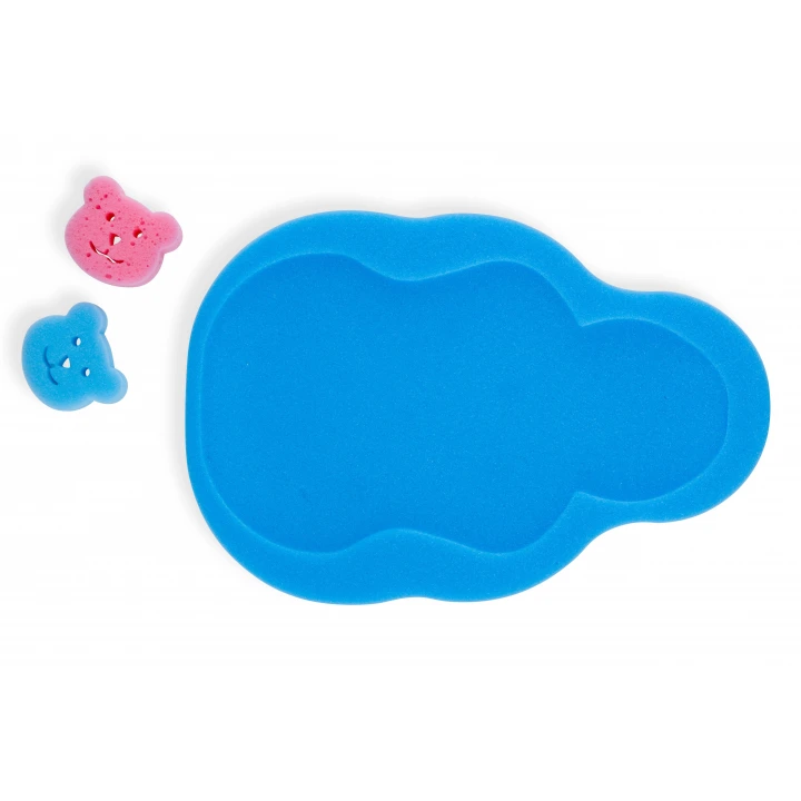 Babyjem Bebek Küvet İçi Sünger + Yıkama Süngeri Mavi