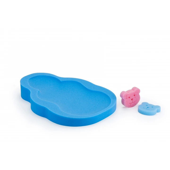 Babyjem Bebek Küvet İçi Sünger + Yıkama Süngeri Mavi