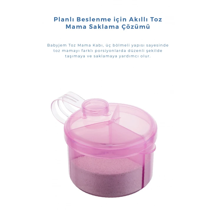 Babyjem Toz Mama Kabı Pembe