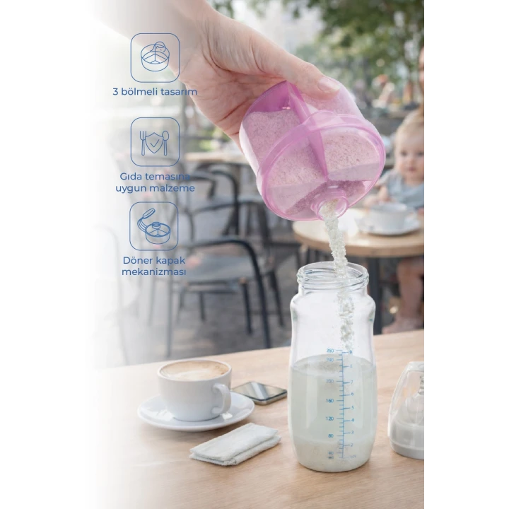 Babyjem Toz Mama Kabı Pembe