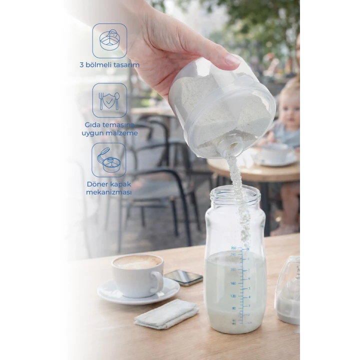 Babyjem Toz Mama Kabı Beyaz