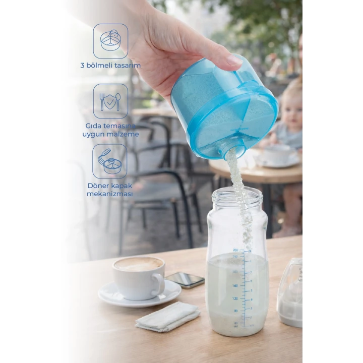 Babyjem Toz Mama Kabı Mavi