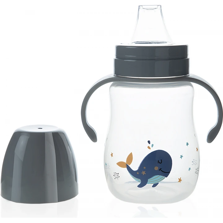 Babyjem Damlatmayan Suluk Alıştırma Bardağı 250 ml Gri