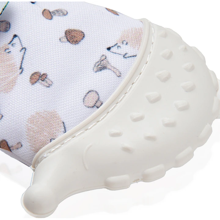 Babyjem Bebek Diş Kaşıyıcı Eldiveni Kirpi Ekru