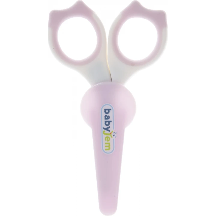 Babyjem Bebek Tırnak Makası 0-12 Ay Yuvarlak Uçlu Eğimli Paslanmaz Çelik Bıçak Koruyucu Kılıflı