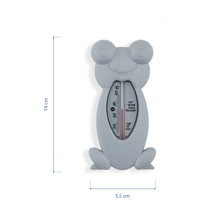 Babyjem Cıvasız Kurbağa Banyo Oda Termometresi Gri
