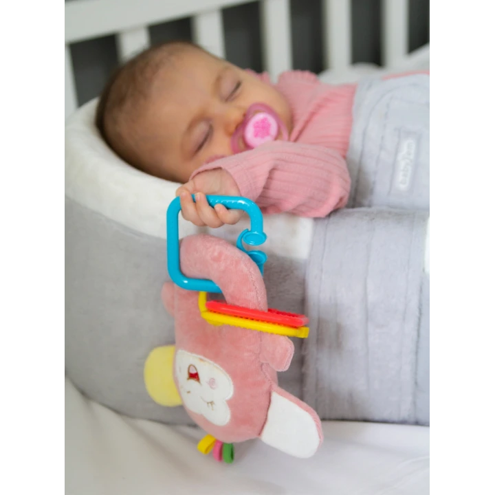 Babyjem Sevimli Maymun Peluş Çıngırak / Gül Kurusu