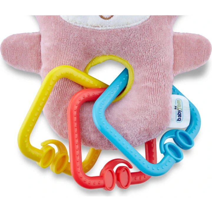 Babyjem Sevimli Maymun Peluş Çıngırak / Gül Kurusu