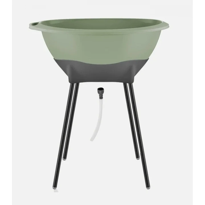 Babyjem Yeni Nesil Elegant Su Tahliyeli Giderli Ayaklı Bebek Küveti Soft Yeşil