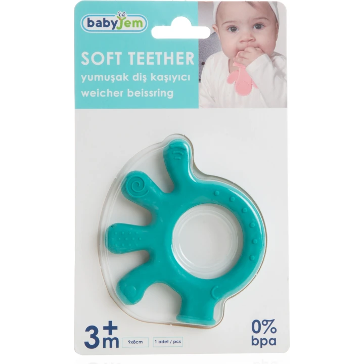 Babyjem Yumuşak Diş Kaşıyıcı Ahtapot Yeşil