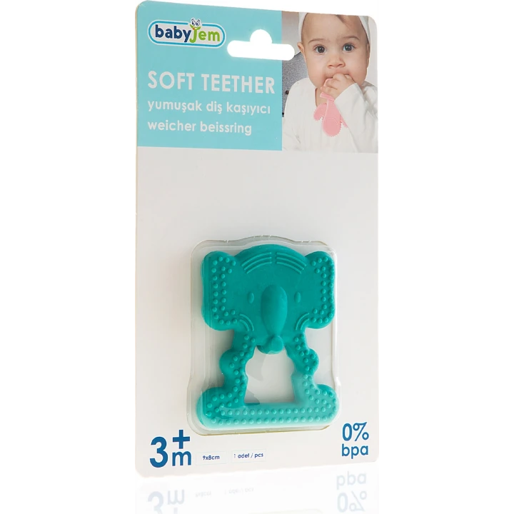 Babyjem Yumuşak Diş Kaşıyıcı Fil Yeşil