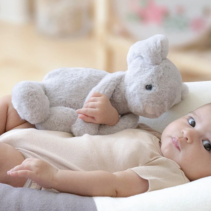 Babyjem Uyku Arkadaşım Oturabilen Tavşan Gri 35 cm