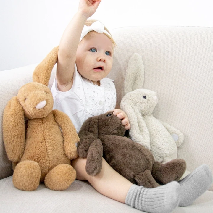 Babyjem Uyku Arkadaşım Oturabilen Tavşan Kahve 35 Cm