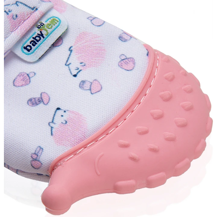 Babyjem Bebek Diş Kaşıyıcı Eldiveni Kirpi Pembe