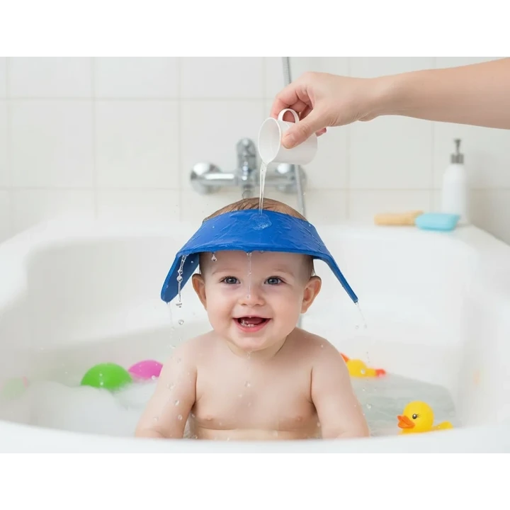 Babyjem Cırtlı Ayarlanabilir Banyo Siperi Lacivert