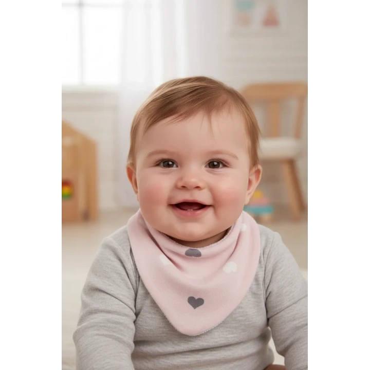 Babyjem Yenidoğan Fular Mama Önlüğü 515 Pembe