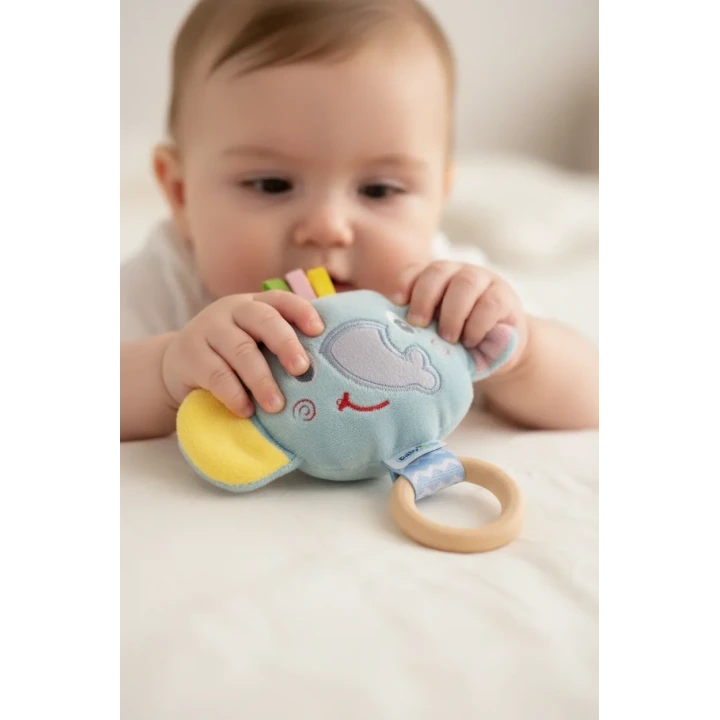 Babyjem Ahşap Halkalı Sevimli Fil Dişlik Yeşil