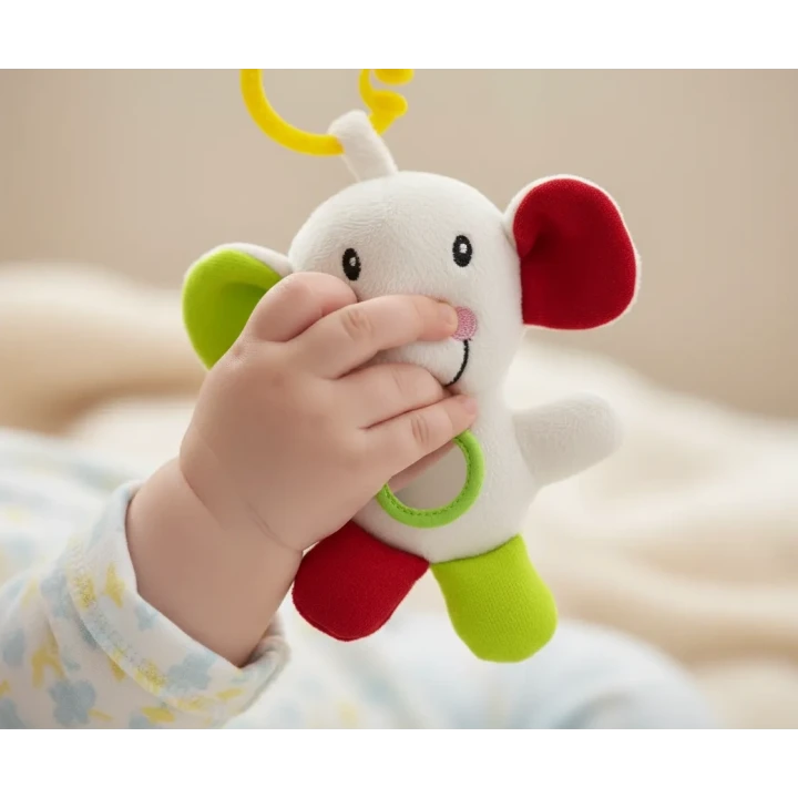 Babyjem Sevimli Arkadaşım Titreşimli Aynalı Fil Çıngırak