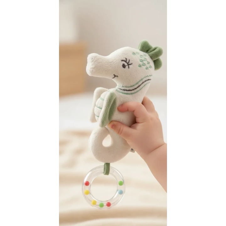 Babyjem Sevimli Arkadaşım Çıngıraklı Deniz Atı Mint Yeşili