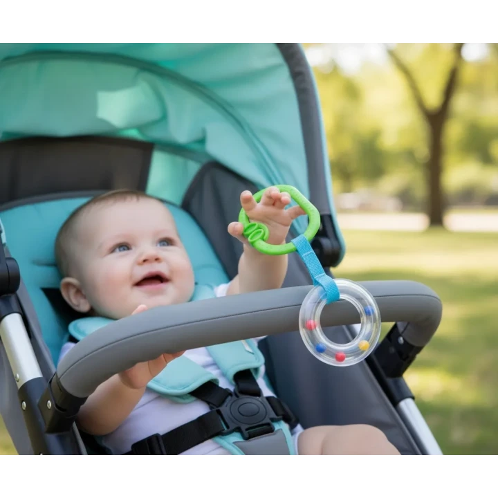 Babyjem Pusete Asılabilir Oval Sesli Çıngırak Yeşil