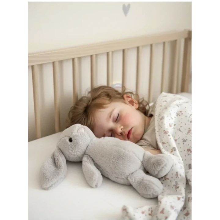 Babyjem Uyku Arkadaşım Oturabilen Tavşan Gri 35 cm