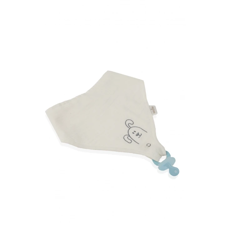 Babyjem Emzik Askılı Müslin Mama Önlüğü Ekru