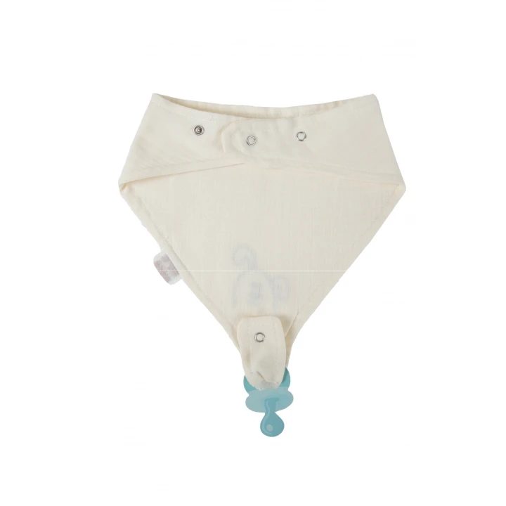 Babyjem Emzik Askılı Müslin Mama Önlüğü Ekru