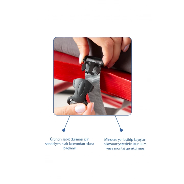 Babyjem QuickBoost Bebek Mama Sandalye Yükseltici Minder Antrasit