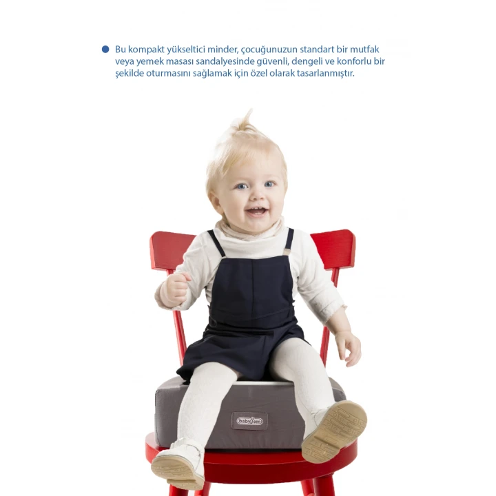 Babyjem QuickBoost Bebek Mama Sandalye Yükseltici Minder Antrasit