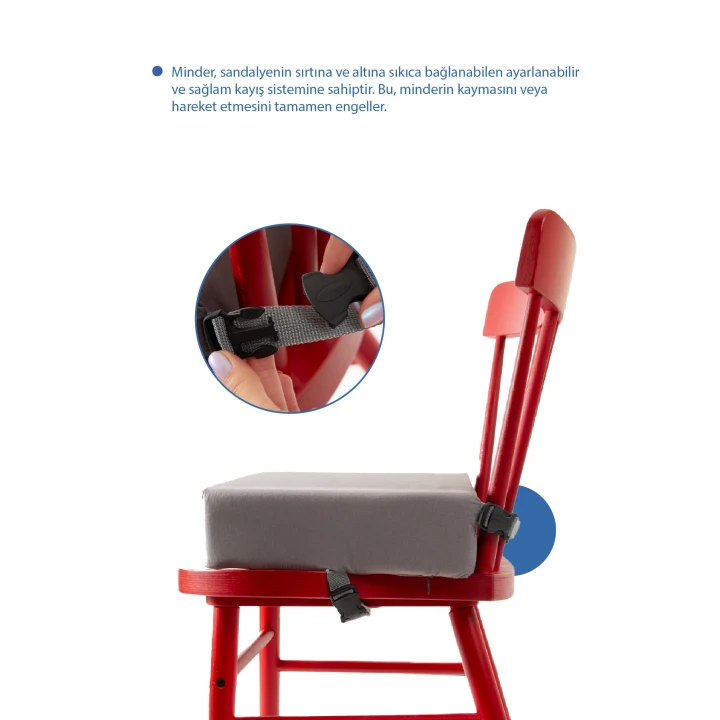 Babyjem QuickBoost Bebek Mama Sandalye Yükseltici Minder Antrasit