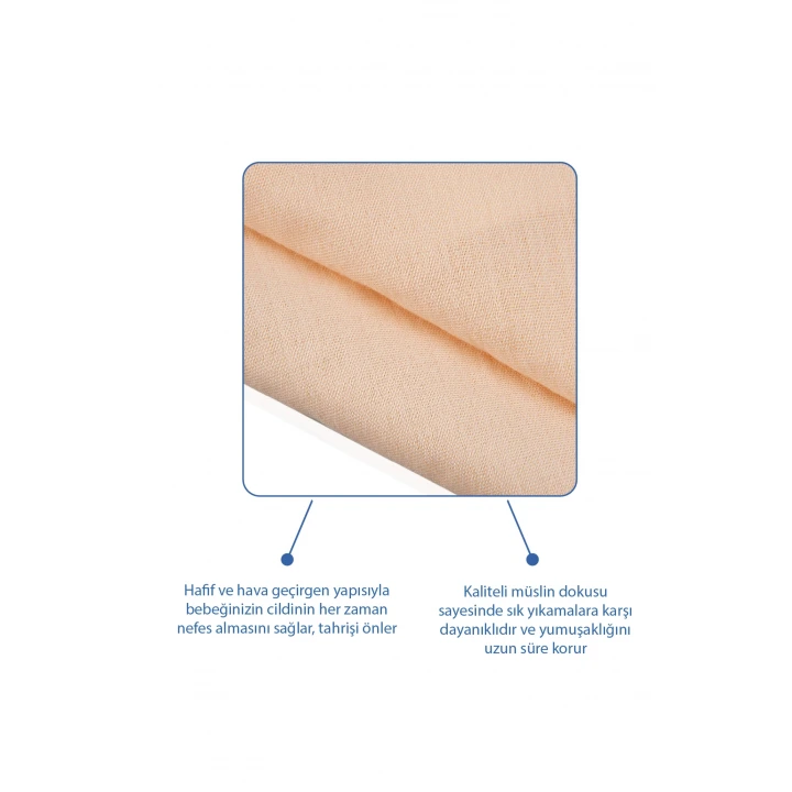 Babyjem Bürümcük Bebek Ağız Ter Mendili 4 Adet Somon