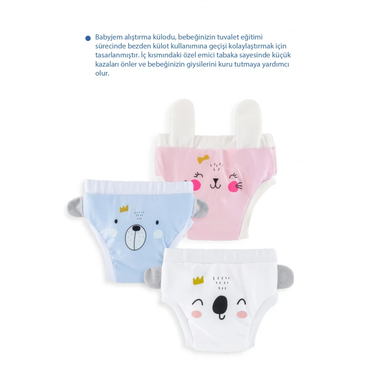 Babyjem Soft Alıştırma Külodu Beyaz 2 Yaş