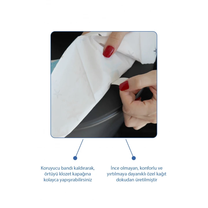 Babyjem Hijyenik Kaymaz Tek Kullanımlık Klozet Kapak Örtüsü 10 Adet